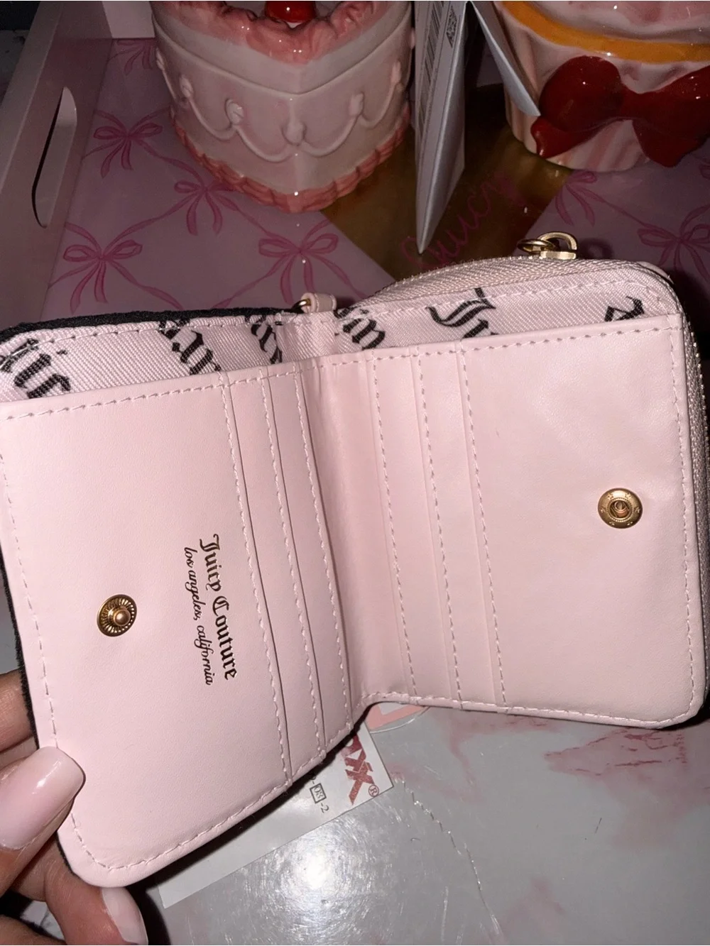 Juicy Couture “New Love Chapter” Small ZA with Back ID Organizer in Liquorice